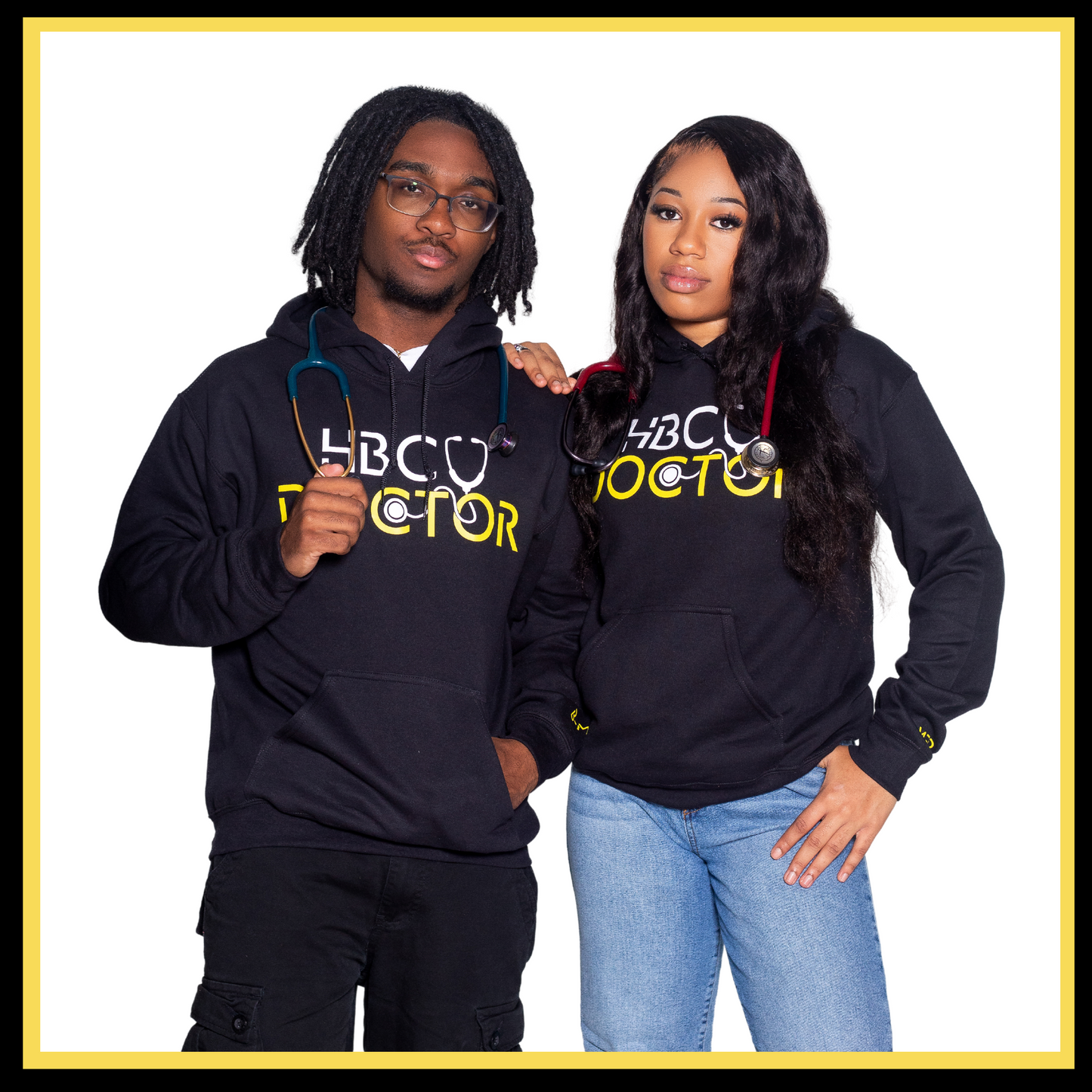 B-MED HBCU Doctor Hoodie- Black