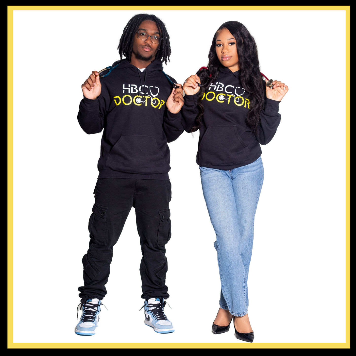 B-MED HBCU Doctor Hoodie- Black