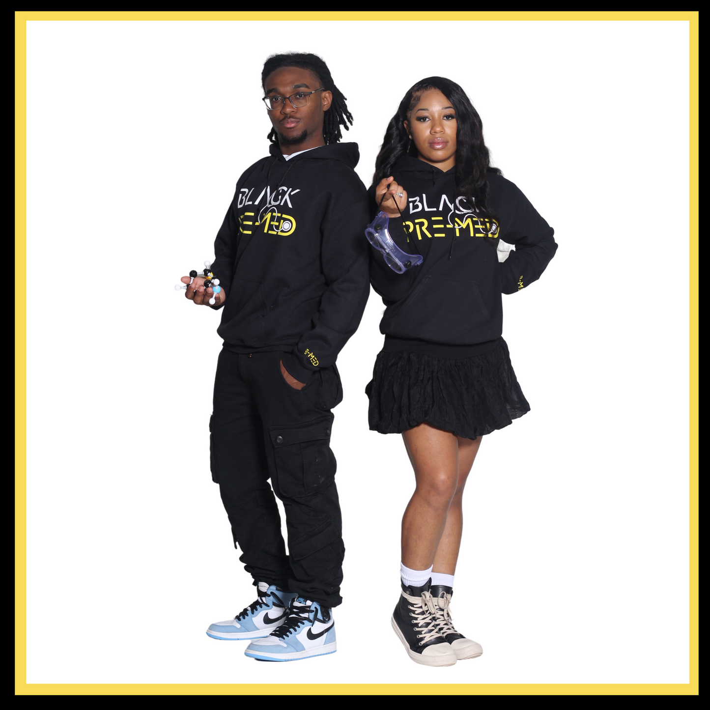 B-MED Black Pre-Med Hoodie-Black