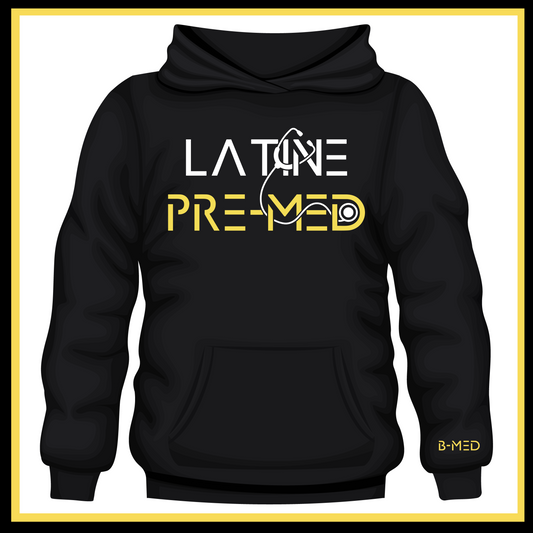 B-MED Latine Pre-Med Hoodie-Black
