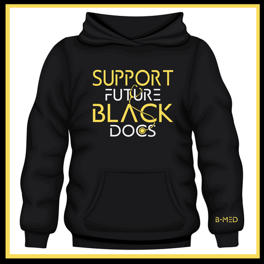 Support Future Black Doctors Hoodie- Black