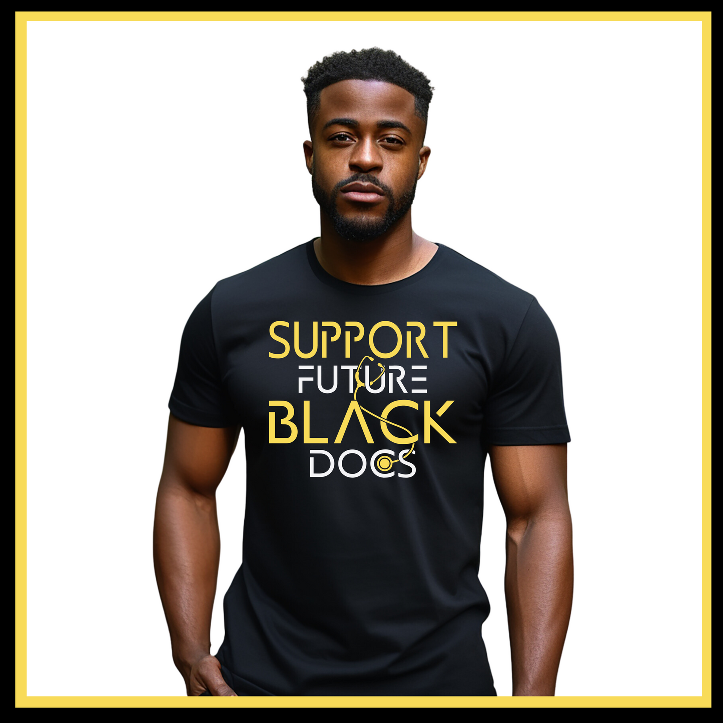 Support Future Black Doctors T-Shirt- Black