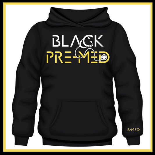 B-MED Black Pre-Med Hoodie-Black