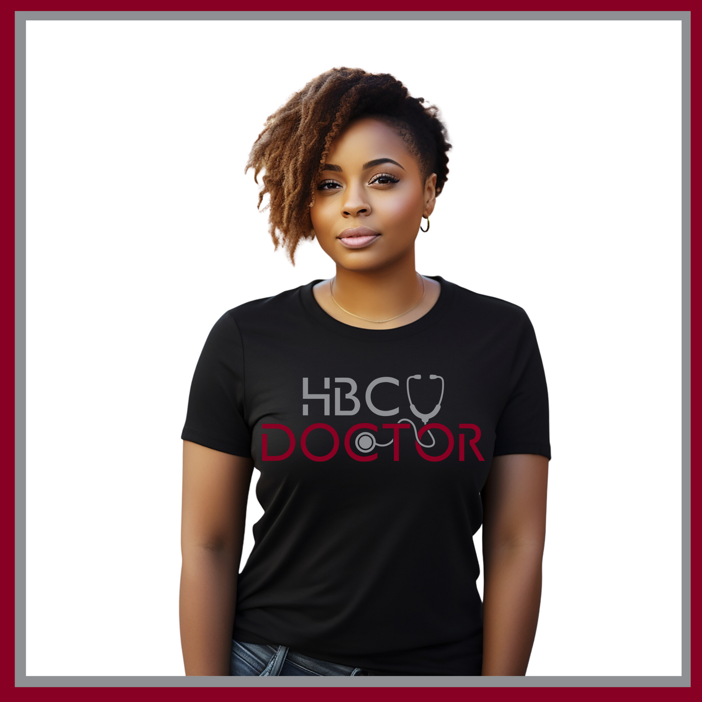 NCCU HBCU Doctor T-Shirt - Black