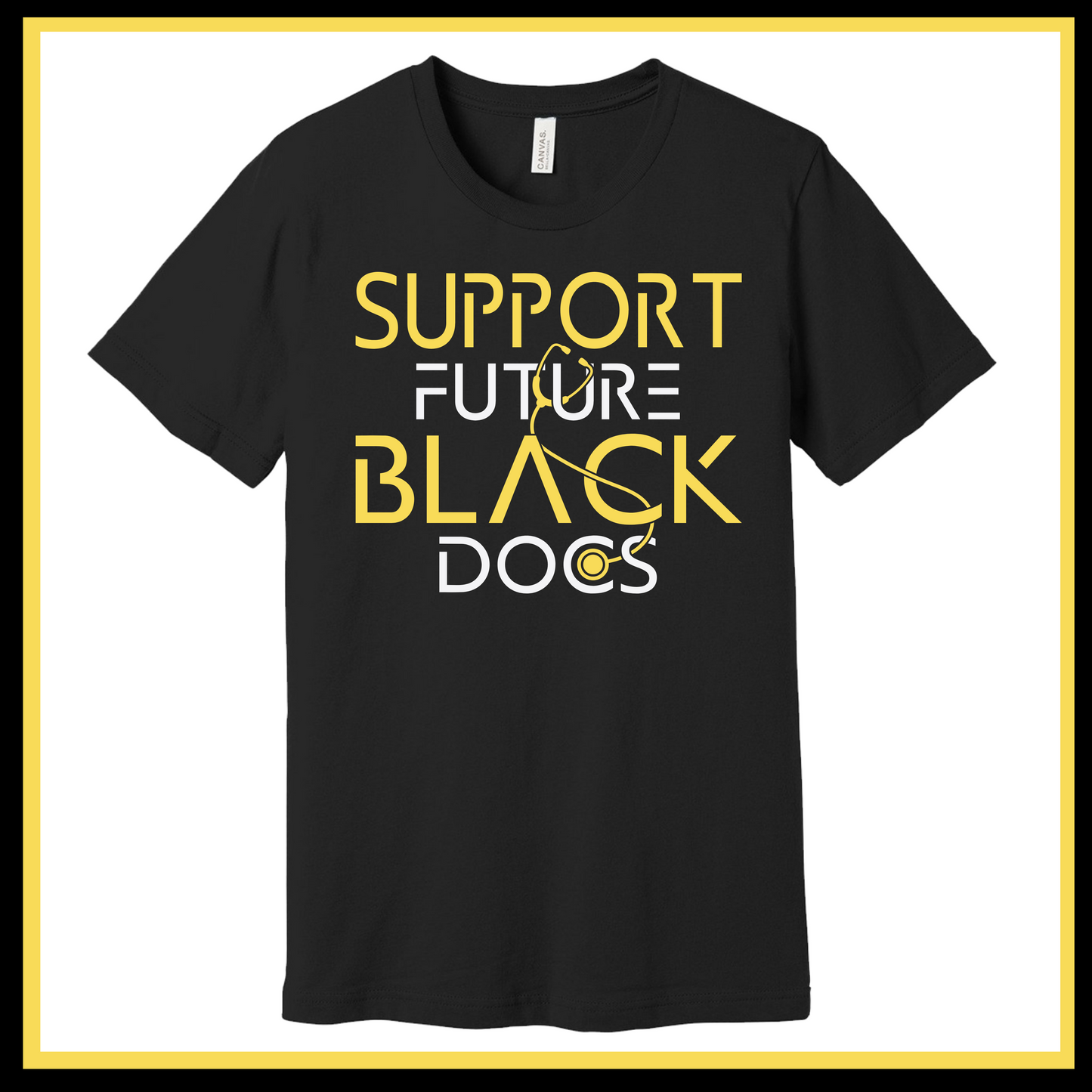 Support Future Black Doctors T-Shirt- Black